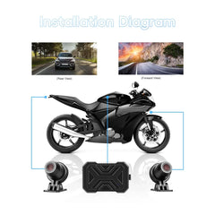 Motocyklová palubní kamera 1080P HD – přední a zadní kamera s DVR a WiFi 