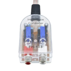 2kanálový High to Low převodník – RCA Line Output adaptér pro autorádio 