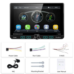 1 DIN autorádio se 7" nastavitelnou dotykovou obrazovkou – Apple CarPlay & Android Auto 