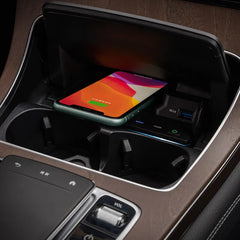 Mercedes-Benz C W205/GLC X253 bezdrátová nabíječka telefonu 15W s ambientním osvětlením 