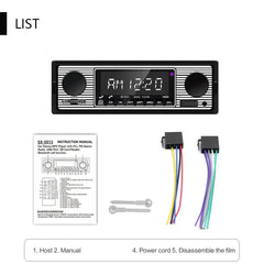 1 DIN autorádio s Bluetooth, USB a retro designem – MP3 přehrávač 