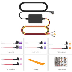 Hardwire Kit USB-C pro autokameru – 12V/24V na 5V s parkovacím dohledem 