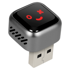 Mini Trådløs CarPlay & Android Auto Adapter (5.8GHz – Plug & Play) tilsluttet USB-port.