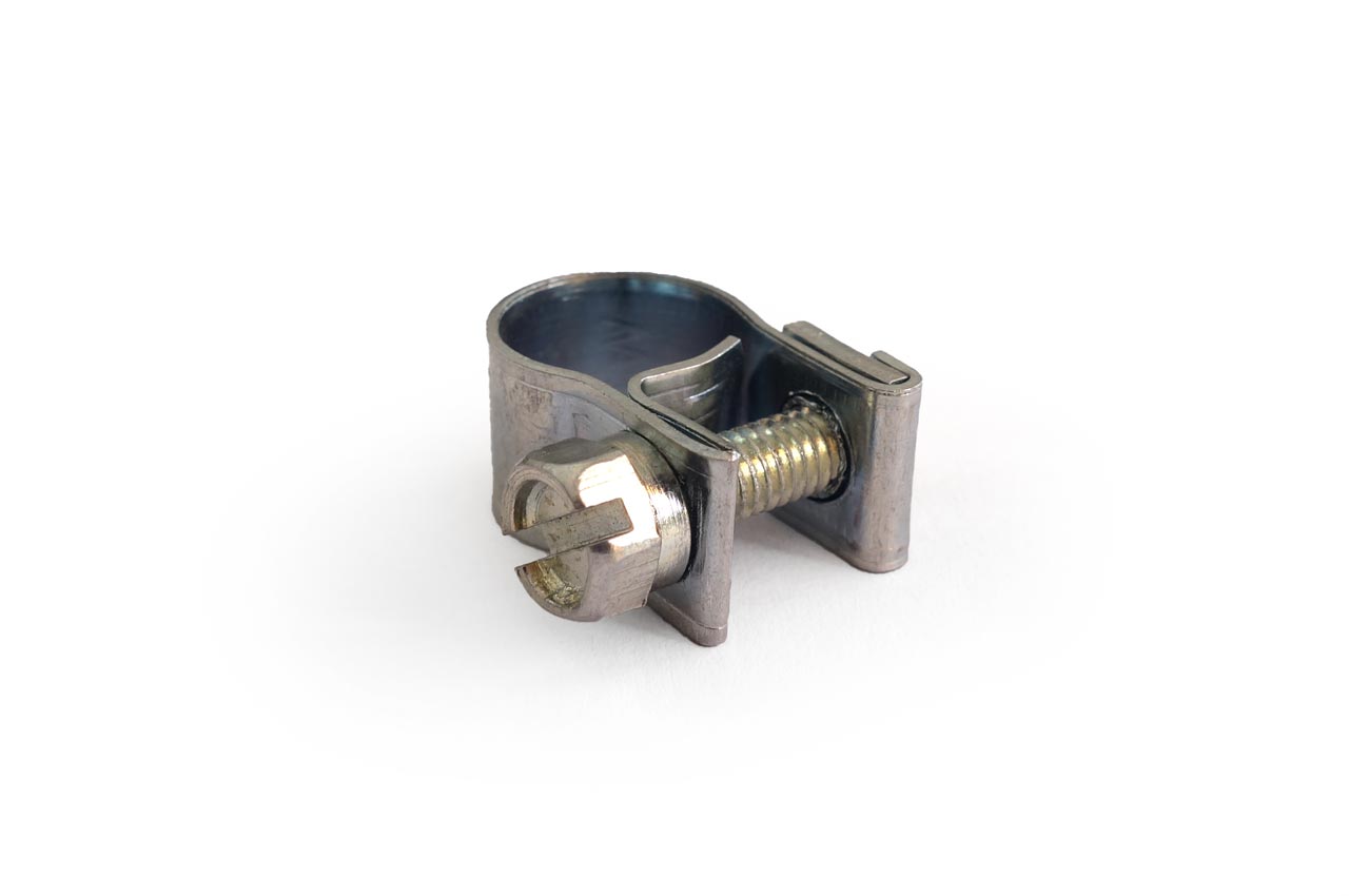 Mini slangeklemme til slanger med diameter 12-14 mm