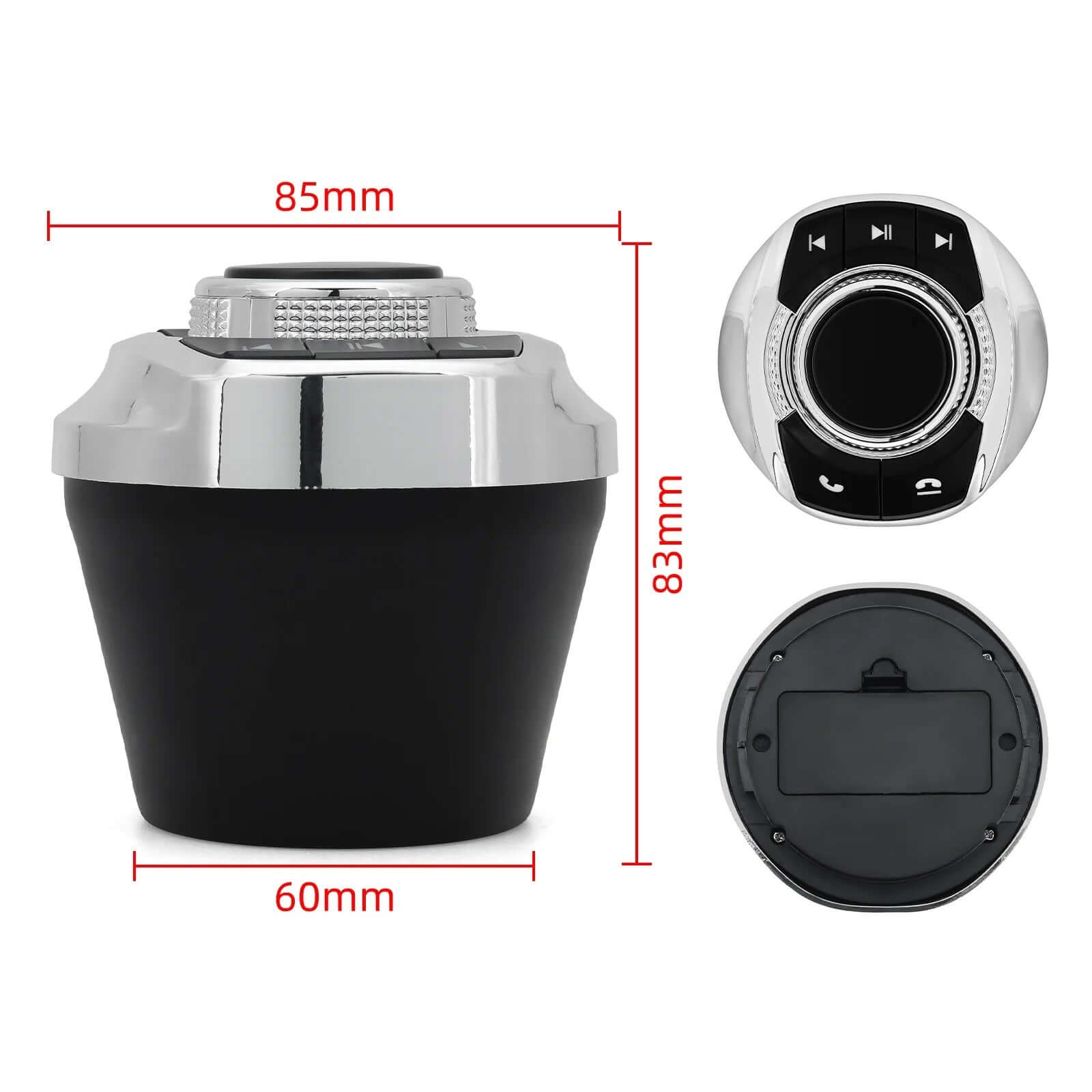 Trådløs Ratbetjening i kopholder – Universal Fjernbetjening til Bilradio med 8 knapper til bilens radio.