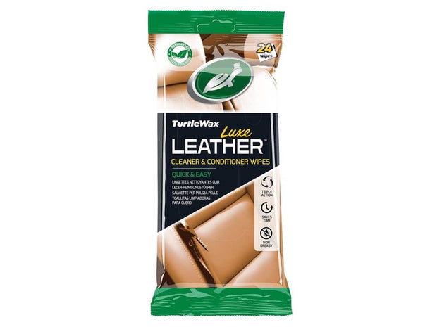 Turtle Wax Luxe Leather Wipes – læderpleje 24 stk.
